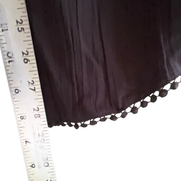 Angie Gauzy Black Pants Tassel Pull-On WhimsiGoth Forest Fairy Grunge Boho M L - Picture 9 of 12